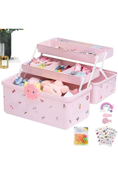 Generic Hair Piece Organizer for Girls Lightweight Waterproof Three-Layer