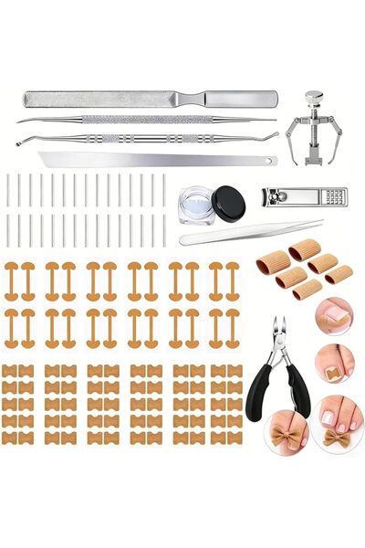 Tazweeq 27Pcs Ingrown Toenail Kit, Stainless Steel Clippers, Correction