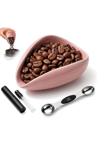 GENERAL كوب سيراميك لقياس حبوب القهوة + بخاخ سعة 10 مل/0.35 أونصة + ملعقة حبو...