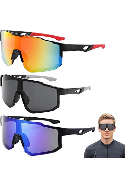 SYOSI 3 Pcs Cycling Glasses, Running Glasses, Polarized Cycling Sunglass for ...