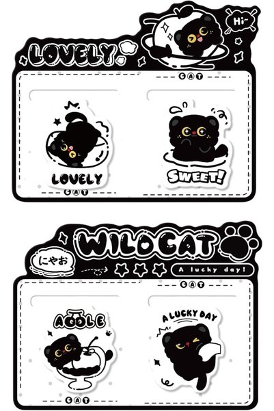 TERRIFI Cat Magnetic Bookmarks, 4PCS Cute Cat Design Page Markers with Strong...