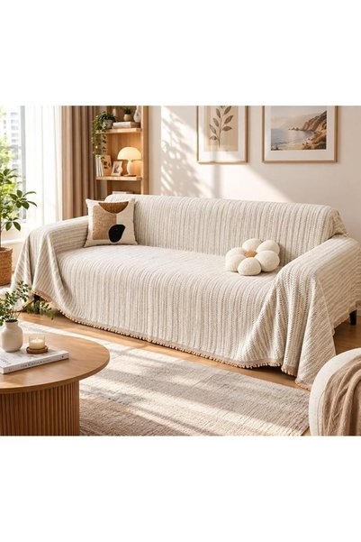 Vonique Design غطاء أريكة فاخر من الجاكار، مقاوم لخدوش القطط ومضاد للانزلاق، ...