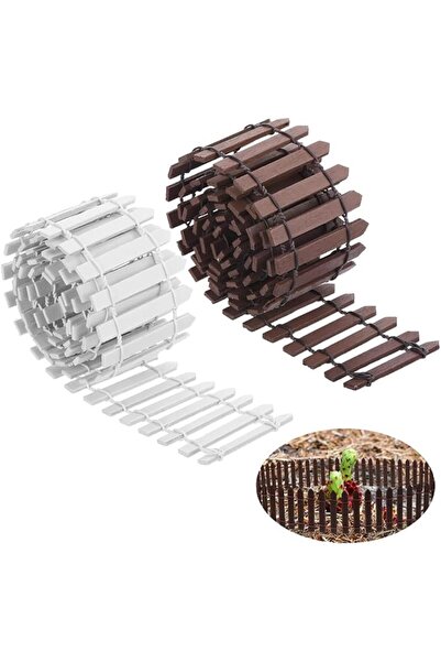 HASTHIP ® 2Pcs Miniature Wooden Garden Fence Decorative,90cm Small Picket Fen...