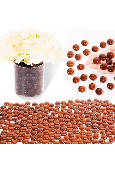 GENERAL خرز زجاجي للمزهريات، 0.97 رطل من الخرز الزخرفي لملء المزهريات، رخام م...
