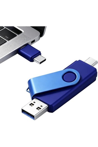 SWIUKPHE فلاش USB بسعة 128 جيجابايت بتصميم معدني دوار، ذاكرة USB 2.0 عالية ال...