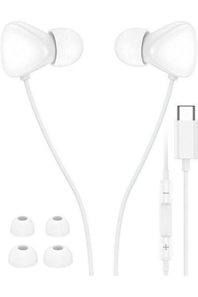 AILKIN سماعات أذن سلكية USB-C لآيفون 17e 16، سماعات أبل إير ماكس السلكية