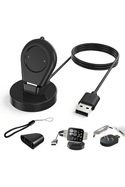 ELEPHANTBOAT زوربيس ®   متوافق مع Amazfit Active 2/Bip 6، قاعدة شحن USB مغناط...