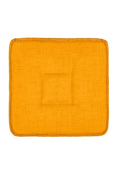 OEM Pernă pentru scaun galben muștar 39x39cm – se fixează mai bine pe scaun ș...