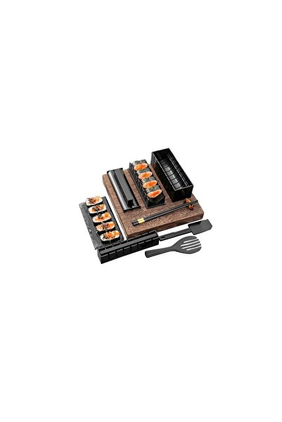 OEM Set ustensile pentru facut sushi, 10 piese, forma inima inclus, 3 forme c...