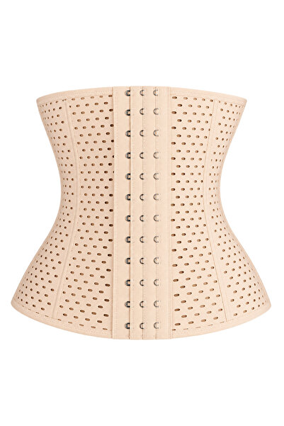 Alemdar Postpartum Abdominal and Waist Corset for Women Beige Multi-Level Closure - Turkish Made