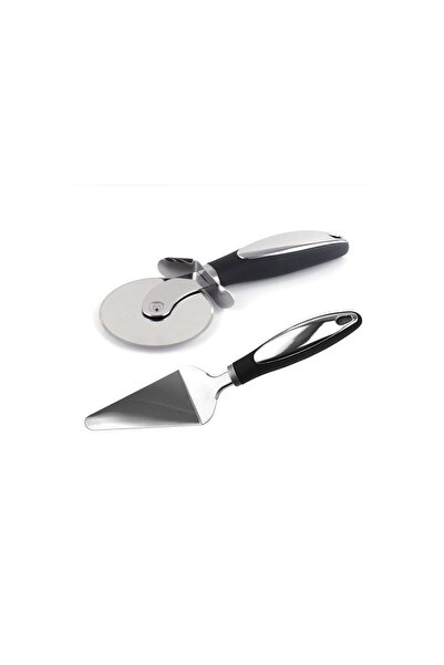 OEM Feliator si Lopatica pentru Pizza, set din 2 ustensile, Otel Inoxidabil, ...