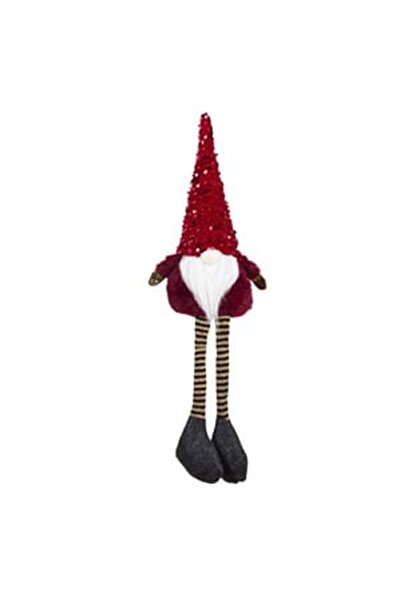 DD SHOP Figura Decorativa Gnome de Craciun cu Caciula Rosie Paiete 55cm