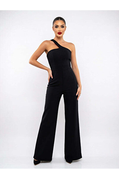 Bellissima Power Silhouette One-Shoulder Jumpsuit