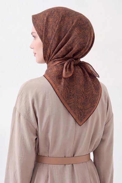 Silk Home Soft Eşarp Petra Koyu Turuncu