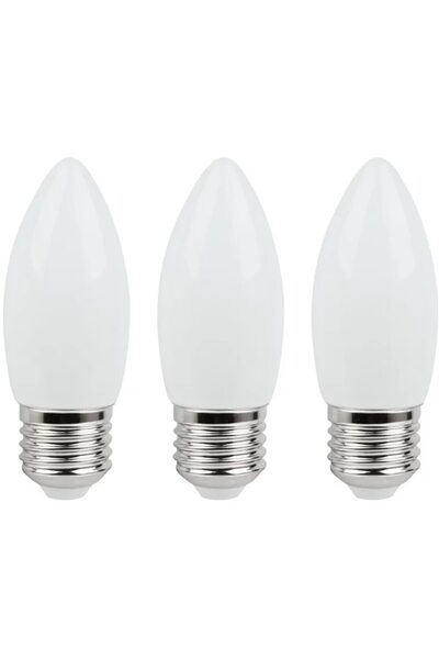 OEM Set 3 becuri LED C35 DIALL, E27, 3.4W, 470lm, 4000K, lumină neutră