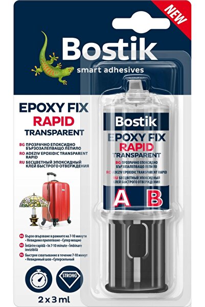 OEM Прозрачно лепило, 2 х 3 мл Bostik Epoxy fixed