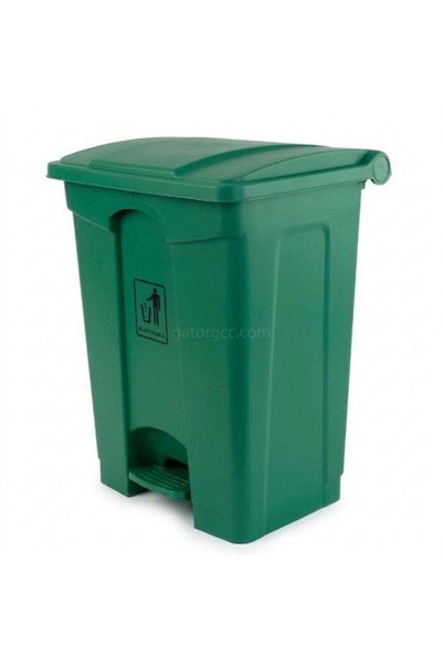 EK BINS Plastic Pedal Waste Bin Trash Can with Lid for Kitchen 68L Green