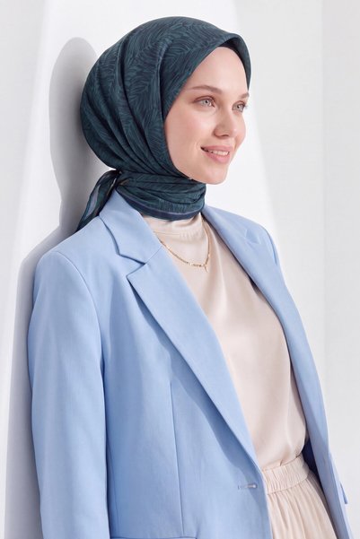Silk Home Soft Scarf Petra Dark Turquoise