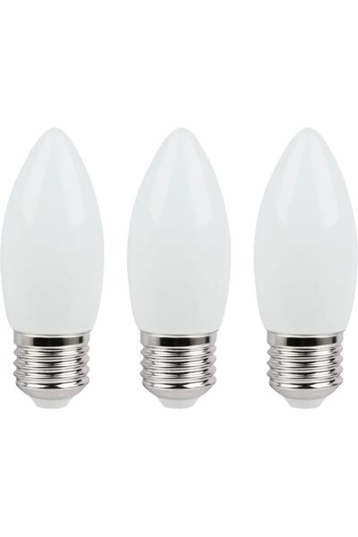 OEM Set 3 becuri LED C35 DIALL, E27, 3.4W, 470 lm, 2700K, lumină caldă