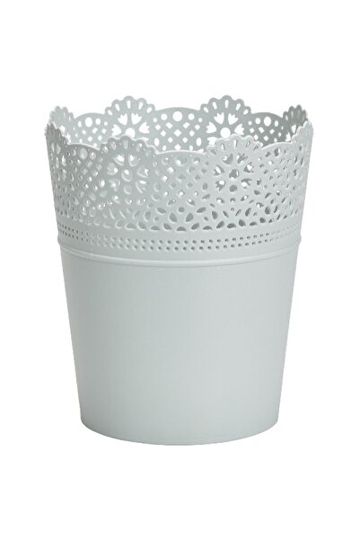 OEM Ghiveci flori GOODHOME Dantela, plastic, D 18 cm, alb