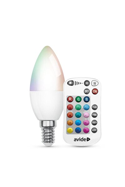 OEM Bec LED smart AVIDE ASC14RGBW-4.9W-RC, E14, 4.9W, 470lm, 2700K