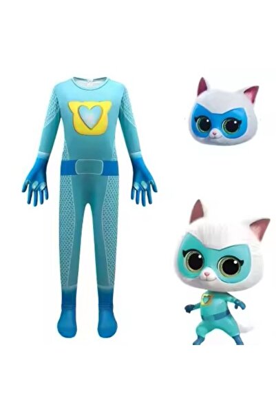 Funny Party Team SuperKitties Sparks Costume for Children, Turquoise, Jumpsui...