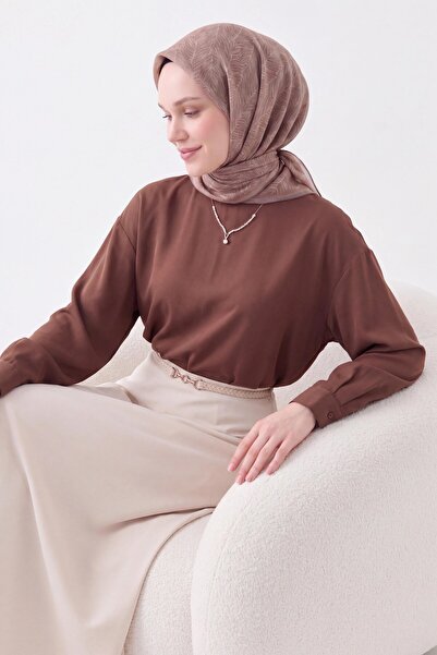 Silk Home Soft Scarf Petra Milky Brown