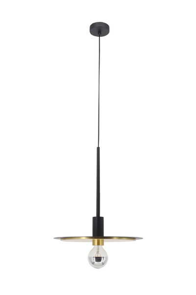 Klausen Lampă suspendată Peny KL111045, 1xE27, negru+auriu, IP20