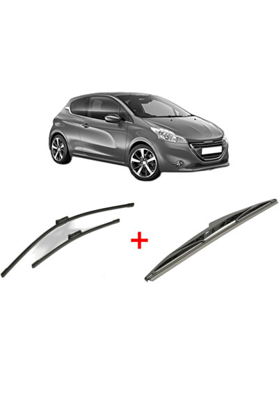 Bosch Set of 3 wipers PEUGEOT 208 I (CA_, CC_) 2012-2019, for windshield and ...