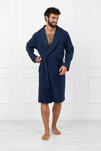Italian Fashion Halat de baie bărbătesc cu mânecă lungă Gerard