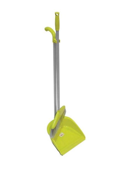 GATOR Upright Broom and Dustpan Set Dust Pan for Home Beige