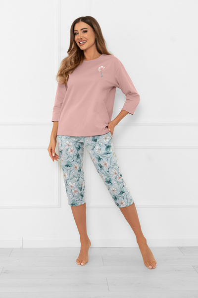 Italian Fashion Pijama de damă cu mâneci 3/4 și pantaloni 3/4 Perlis
