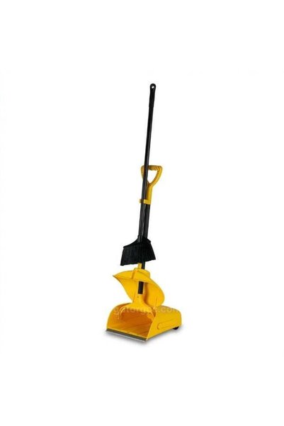 GATOR Upright Broom and Dustpan Set Dust Pan for Home Yellow
