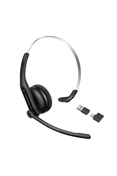Edifier CC300 Bluetooth 6.0 Kablosuz Mono Çağrı Merkezi Kulaklığı – USB-C Dongle, AI Mikrofon Noise Cancelling, 36 Saat Konuşma - Siyah