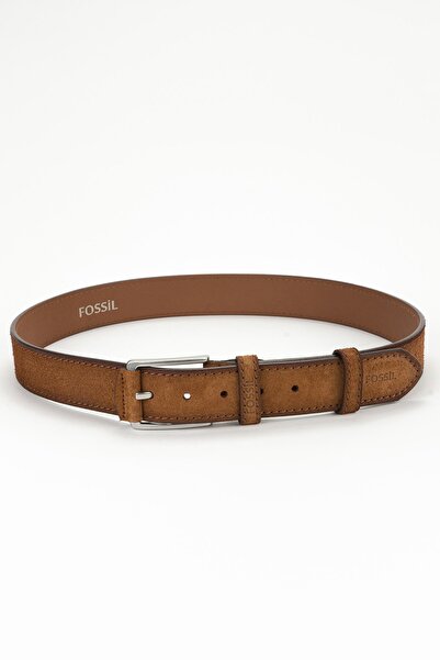 Fossil Hakiki Süet Deri 4 Cm Yarma Spor Kemer