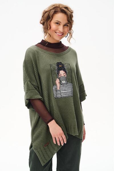 Blue Shadow Pulover de damă Persey Khaki