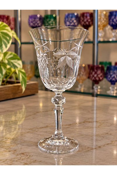 MAX PRO GLASS 270 ML ÜZÜM DESENLİ EL İMALATI KADEH