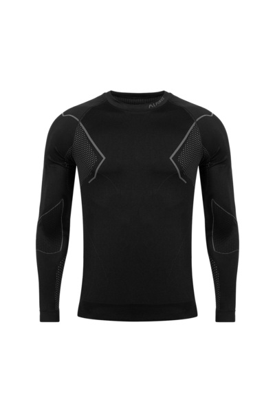 Alpinus Bluză termică pentru bărbați Active Base Layer, negru și gri GT43189