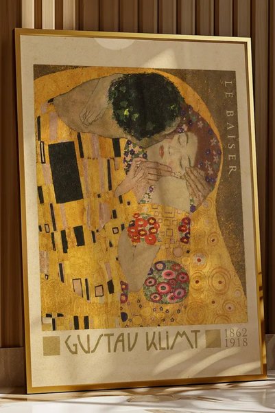Taranist Poster Öpücük Gustav Klimt The Kiss - Aşk Posteri Romantik Dekor - Ü...