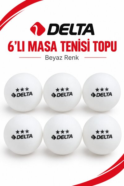 Delta 6’lı Masa Tenisi Topu Pinpon Topu Seti Beyaz veya Turuncu