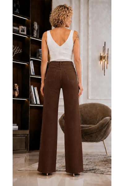 AYNUR İPEKÇİ SEZONUL NOU: PANTALONI DENIM PALAZZO CU TALIE ÎNALTĂ
