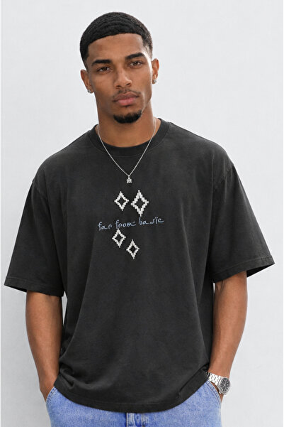 Respire Tricou Oversize Bărbați Füme, Tricou Supradimensionat Streetwear Acid...