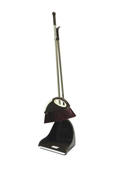 GATOR Upright Broom and Dustpan Set Dust Pan for Home Orange