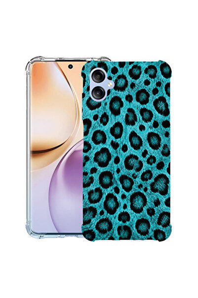 bestcase Противоударен калъф за Samsung Galaxy A07, тюркоазен леопардов десен...
