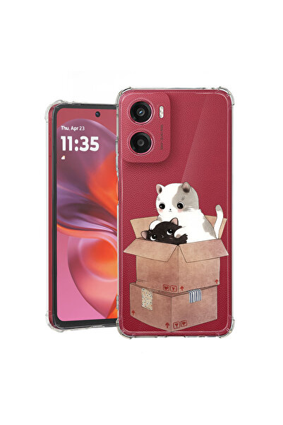 bestcase Husă Antișoc pentru Motorola Moto G05 / Moto E15, Pisici se joacă în...