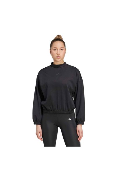 adidas Motion Essentials Cover Women's Black High Neck Sweatshirt