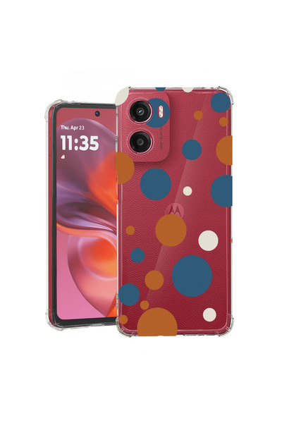 bestcase Husă Anti Shock Case For Motorola Moto G05 / Moto E15, Pastel Polka ...
