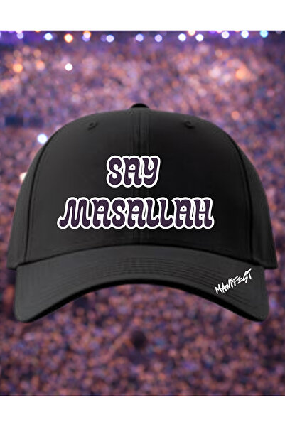lovver Kapa sa natpisom "Say Maşallah" od 100% pamuka, premium štampa