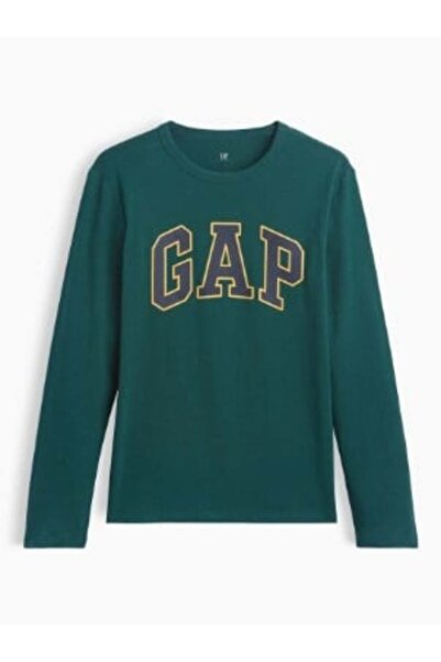GAP Kids تي شيرت بشعار جاب باللون الأخضر