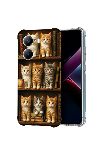 bestcase Αντικραδασμική Θήκη για Poco X7 Pro 5G, Γάτες και Βιβλία, 1988230 AS...